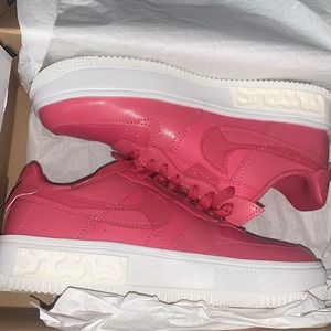 Pink , white air forces